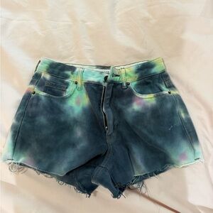 Tie-Dye Denim Women's Shorts
